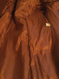1940s Style 70s Rust Wool Princess Seamed Coat