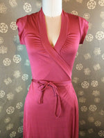 1970s Coral Wrap Dress