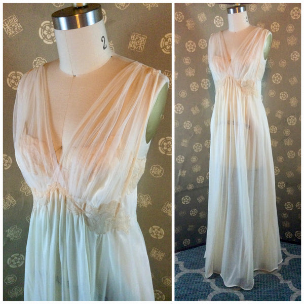 1950s Vanity Fair Sheer Tricot Nightgown