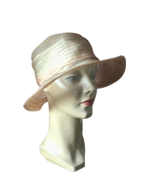 1920s Blush Pink Sun Hat
