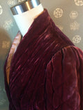 1940s Quilted Velvet Robe