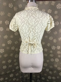 1930s NRA Label Lace Blouse with Jabot