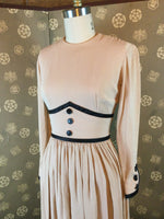 1940s Blush Rayon Dress by Tailored Junior