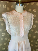 1950s Collared Lace Bodice Nightgown