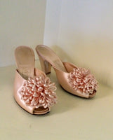 1950s Blush Pink Boudoir Slippers