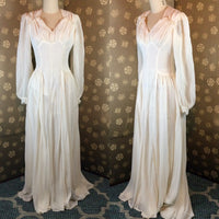 1940s Chiffon Sweetheart Gown