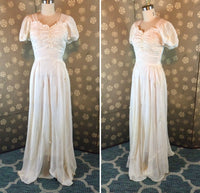 1930s Ivory Chiffon Gown