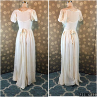 1930s Ivory Chiffon Gown