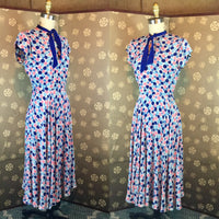 1940s / 1950s Cotton Print Dress