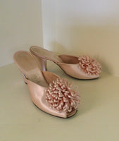 1950s Blush Pink Boudoir Slippers