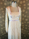 1970s Lace Maxi Dress