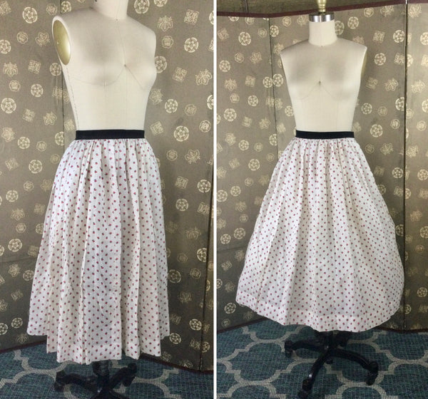 1950s Rose Print Skirt