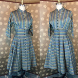 1950s "Tailored Junior" Striped Dress