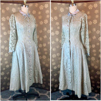 1950s Lace Overlay Dress by Lord and Taylor