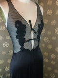 1970s Black Negligee by Vanity Fair