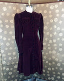 1940s Velveteen Dress or Redingote