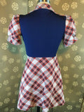 1970s Puffed Sleeve Mini Dress