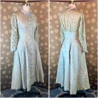 1950s Lace Overlay Dress by Lord and Taylor