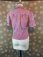 1940s Striped Blouse