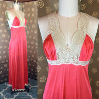 1970s Coral Nightgown by Vanity Fair