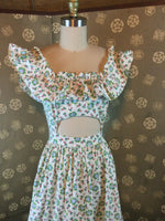 1940s Open Midriff Dress by Joan Miller Junior