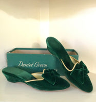 Green Velvet Daniel Green Slippers