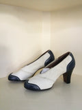 1940s Navy & White Spectator Pumps