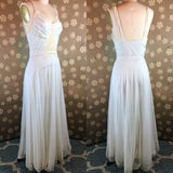 1950s Pale Blue Chiffon Peignoir Set