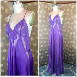 Purple Lace Front Nightgown