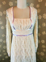 1970s Lace Maxi Dress