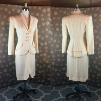 1940 Ivory "Lilli Ann California Original" Suit with Peplum