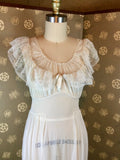 1940s Van Raalte Sheer Tricot and Lace Nightgown
