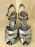 1940s Silver Evening Sandals