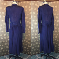 1940s Navy Two Piece Dress by Darryl Junior