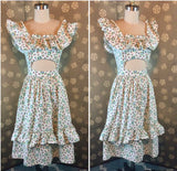 1940s Open Midriff Dress by Joan Miller Junior