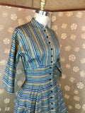 1950s "Tailored Junior" Striped Dress