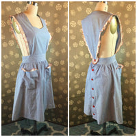 1940s Button Back Pinafore