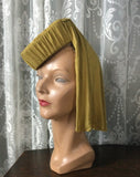 1940s Jersey Tilt Hat with Drape