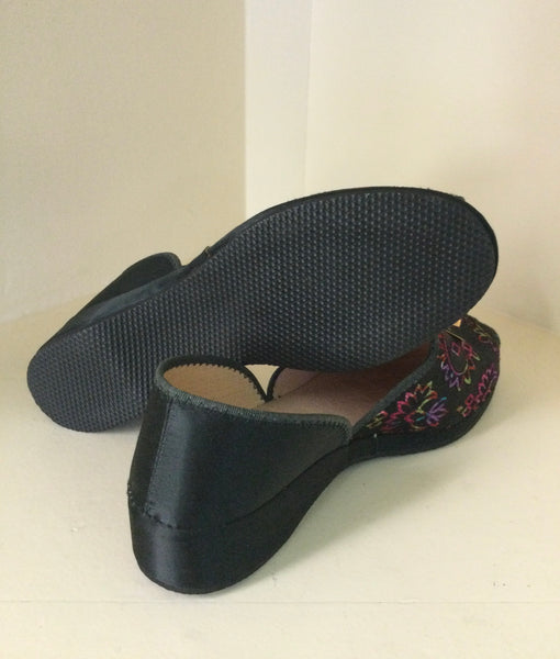 1940s Satin Boudoir Slippers – Vintage