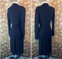 1940s Novelty Print Dress & Cropped Jacket Set