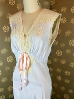 1940s Lace Up Bias Nightgown