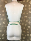 1930s Ivory & Green Stripe Belt
