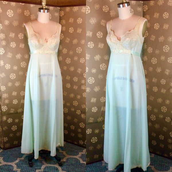 1960s Celadon Nightgown