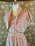 1950s Print Dress with Bolero