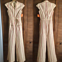 1970s Deadstock Cotton Striped Jumpsuit