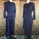 1940s Cowboy Print Dress with Hip Swag