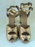 1940s Risqué Gold Wedges