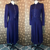 1940s Navy Two Piece Dress by Darryl Junior