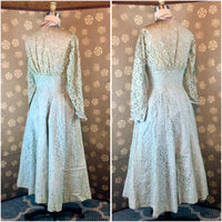 1950s Lace Overlay Dress by Lord and Taylor