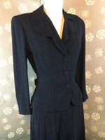 1940s Rayon Two Piece Dress / Suit